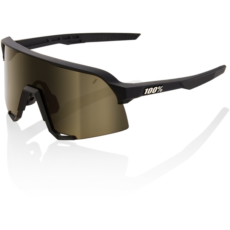 100% S3 Sunglasses Soft Tact Black – Soft Gold Mirror Lens