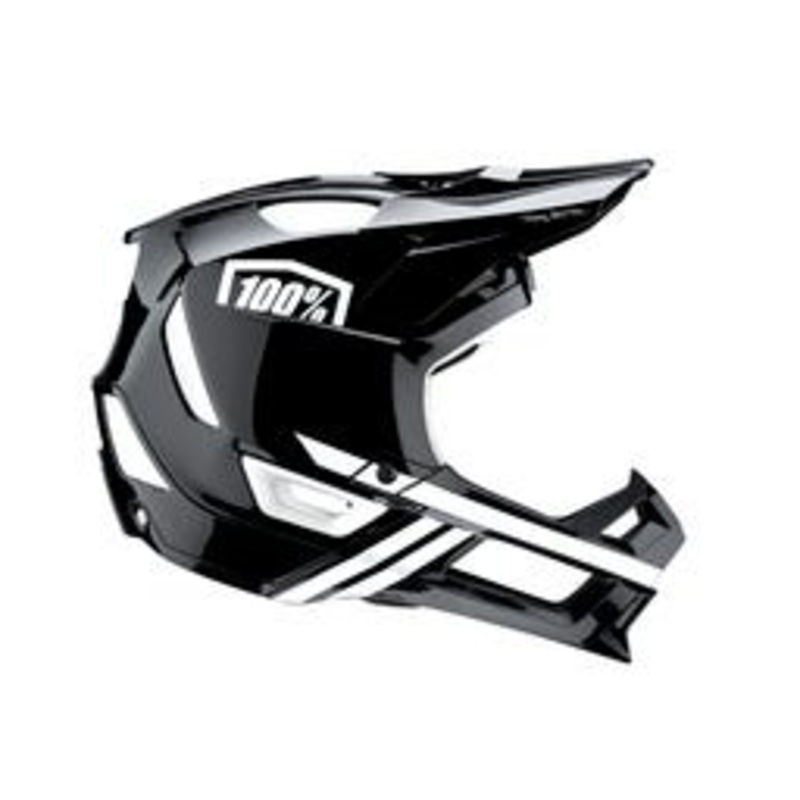 100% Trajecta Full Face Helmet Black/White