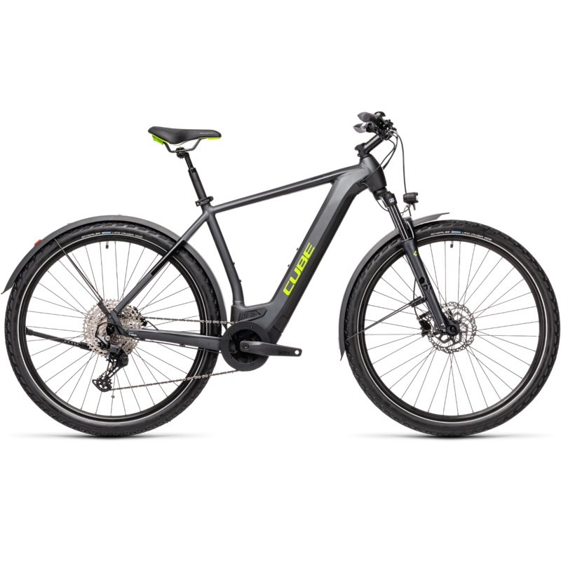Cube Cross Hybrid Pro 500 Allroad Electric Hybrid Bike Iridium/Green