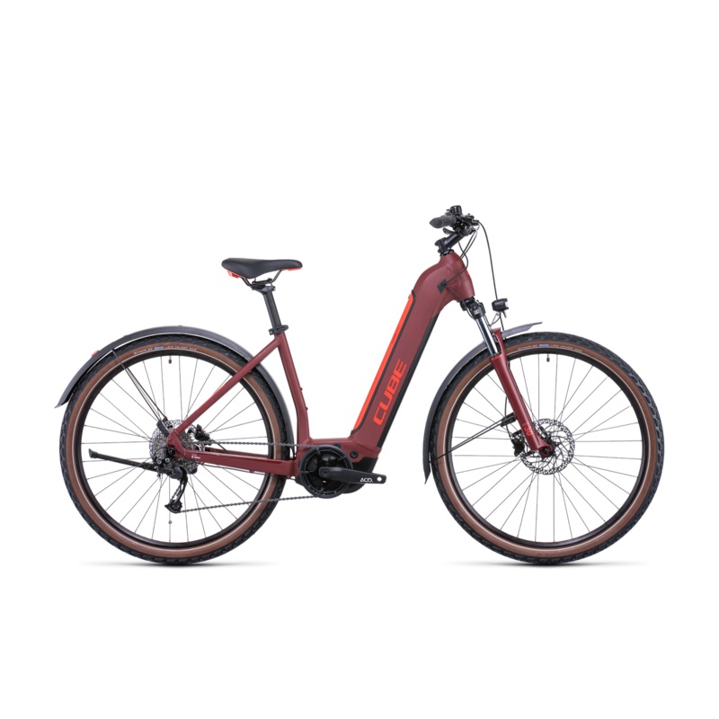 Cube Nuride Hybrid Performance 500 Allroad EasyEntry Electric Hybrid Bike Dark Red ‘n’ Red