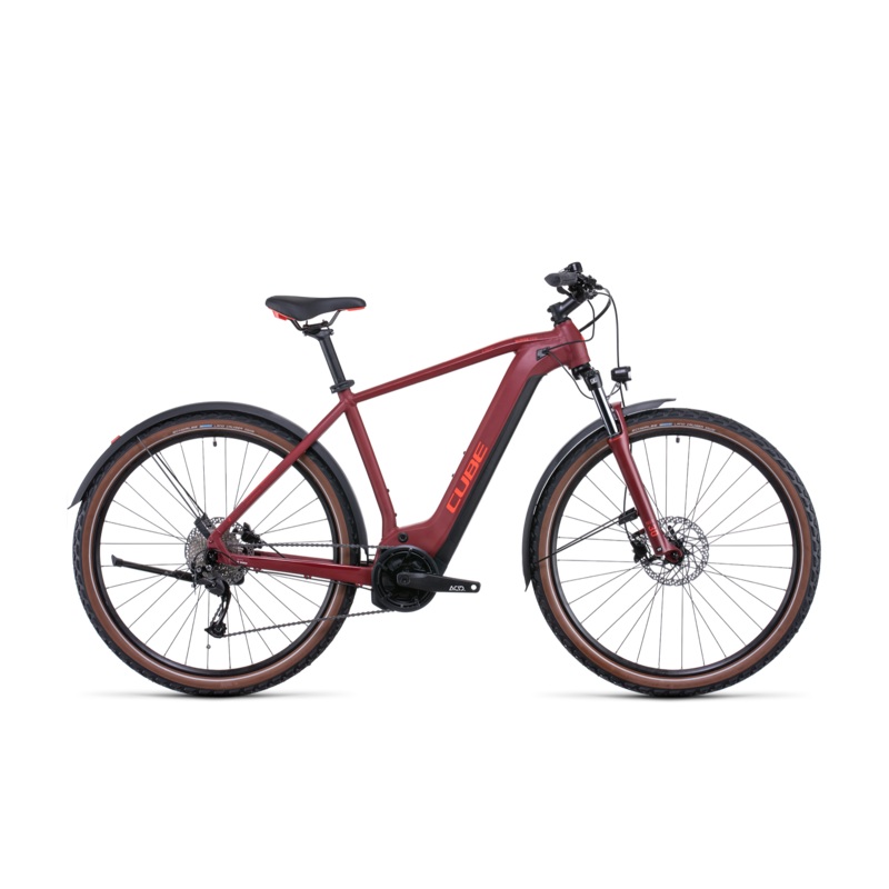 Cube Nuride Hybrid Performance 625 Allroad Electric Hybrid Bike Dark Red ‘n’ Red