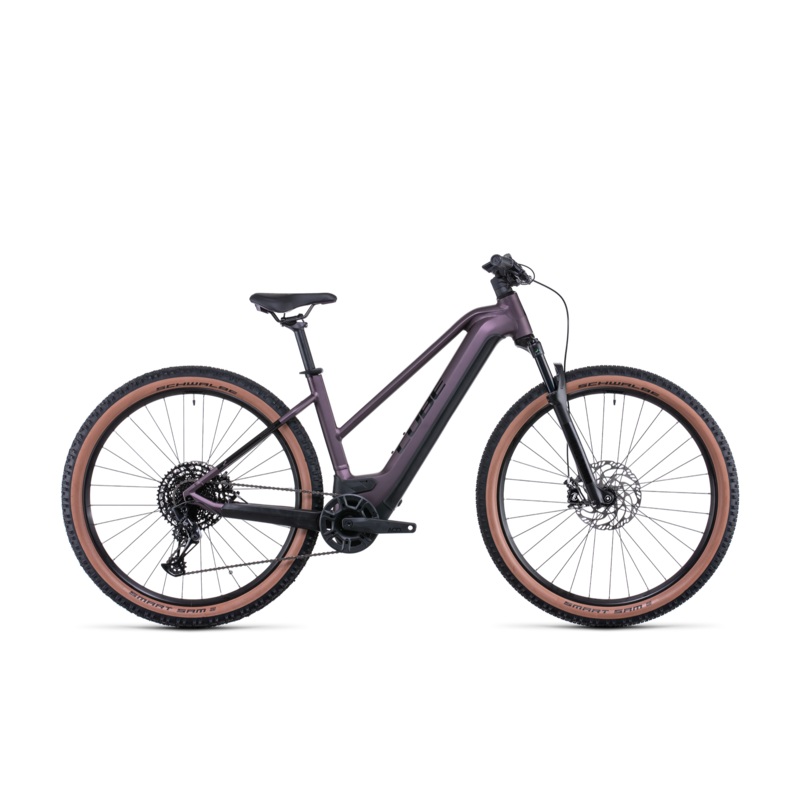 Cube Reaction Hybrid EXC 750 Trapeze Electric Hardtail Mountain Bike Smoky Lilac ‘n’ Black