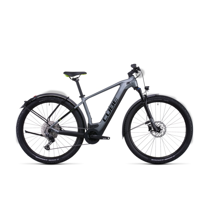 Cube Reaction Hybrid Pro 625 Allroad Electric Hardtail Mountain Bike Flash Grey ‘n’ Green