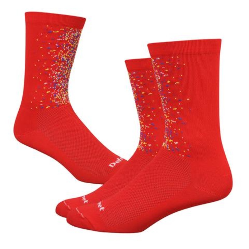 DeFeet Barnstormer Socks 6″ Splatter Red