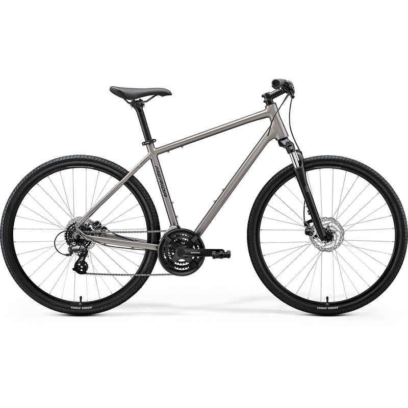 Merida Crossway 10 Hybrid Bike Silk Warm Slate Grey/Black XS