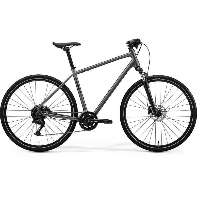 Merida Crossway 100 Hybrid Bike Silk Warm Slate Grey/Black XXS