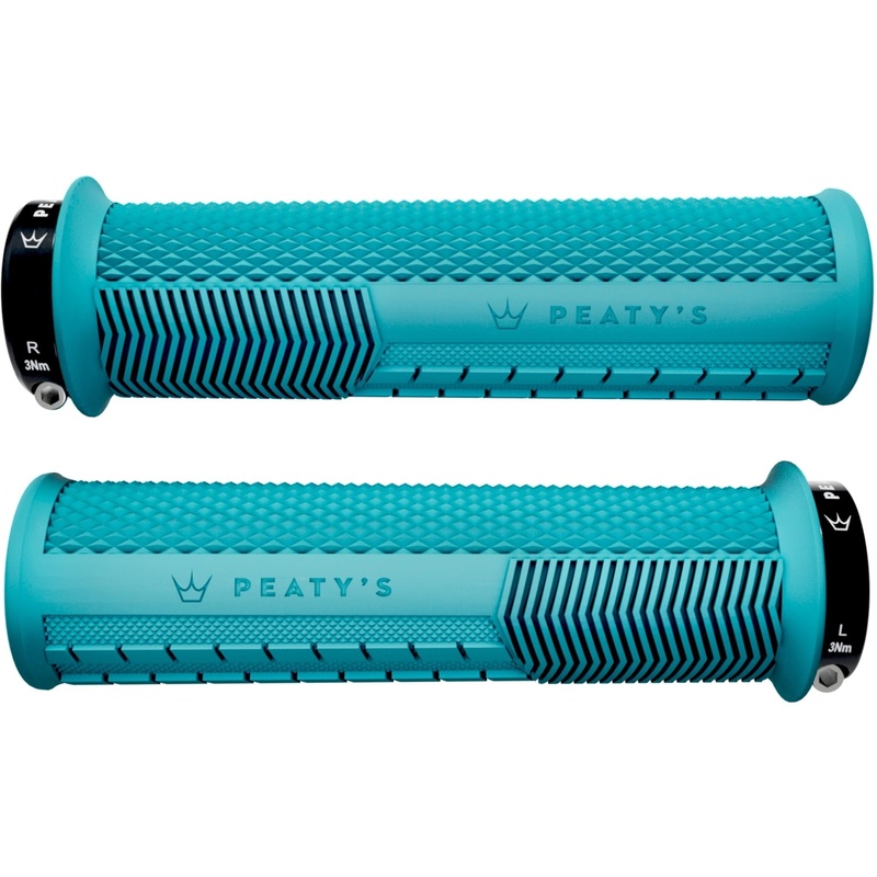 Peatys Monarch Knurl Grips Thick 130×32-34mm Turquoise