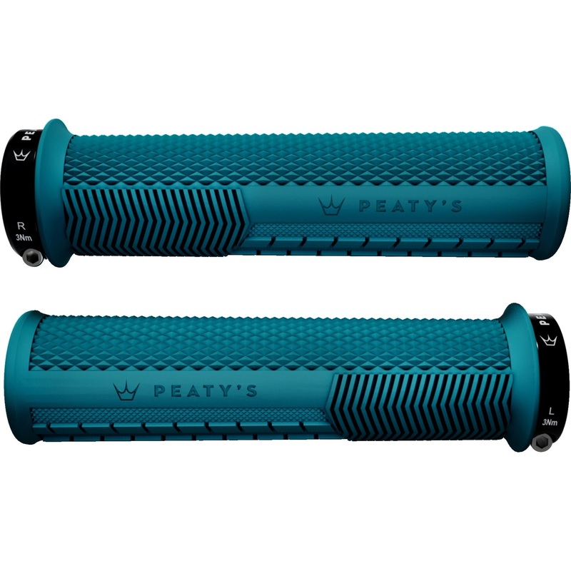 Peatys Monarch Knurl Grips Thin 130×30-32mm Turquoise