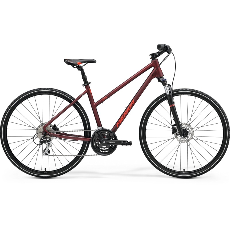 Merida Crossway 20-D Hybrid Bike Burgundy Red/Red
