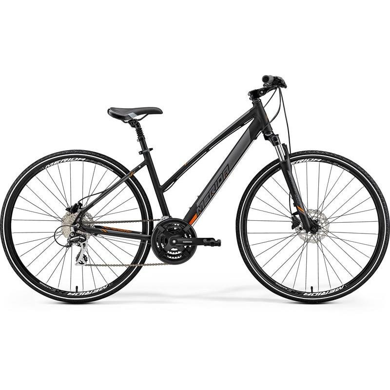 Merida Crossway 20-D Hybrid Bike Matt Black/Orange