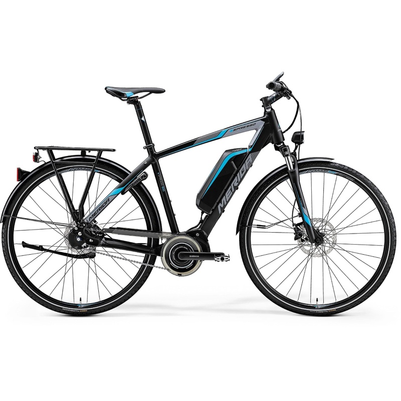 Merida E-Spresso City 800 EQ Electric Bike Black/Blue (2017)
