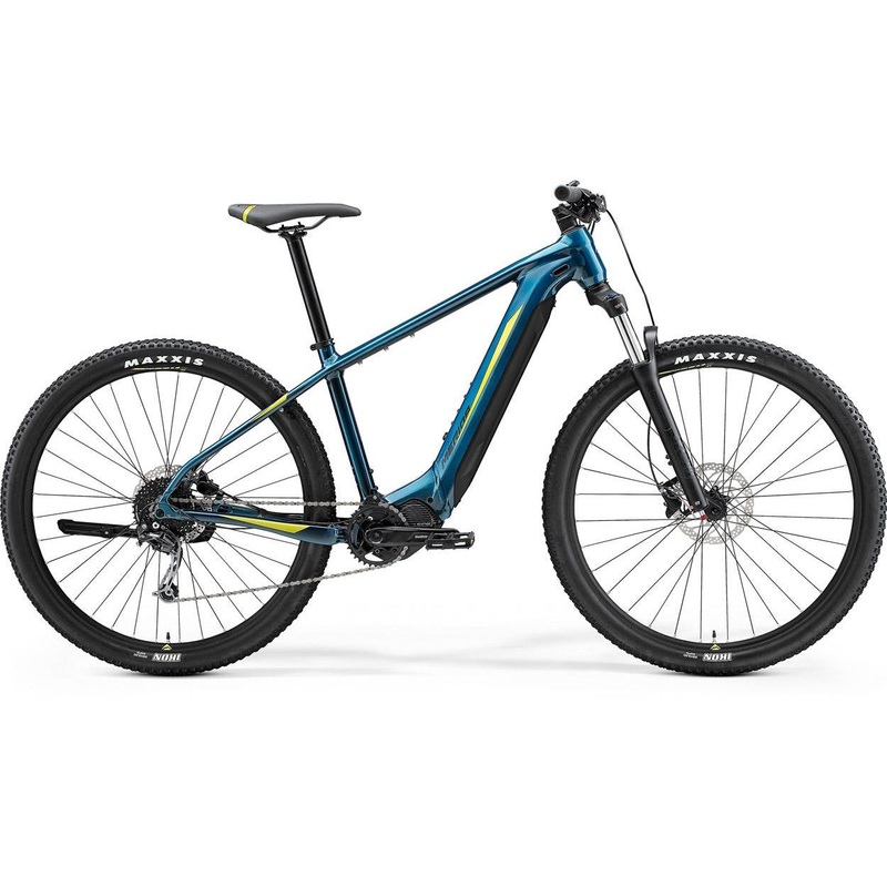 Merida eBig Nine 400 Electric Mountain Bike Teal Blue/Lime
