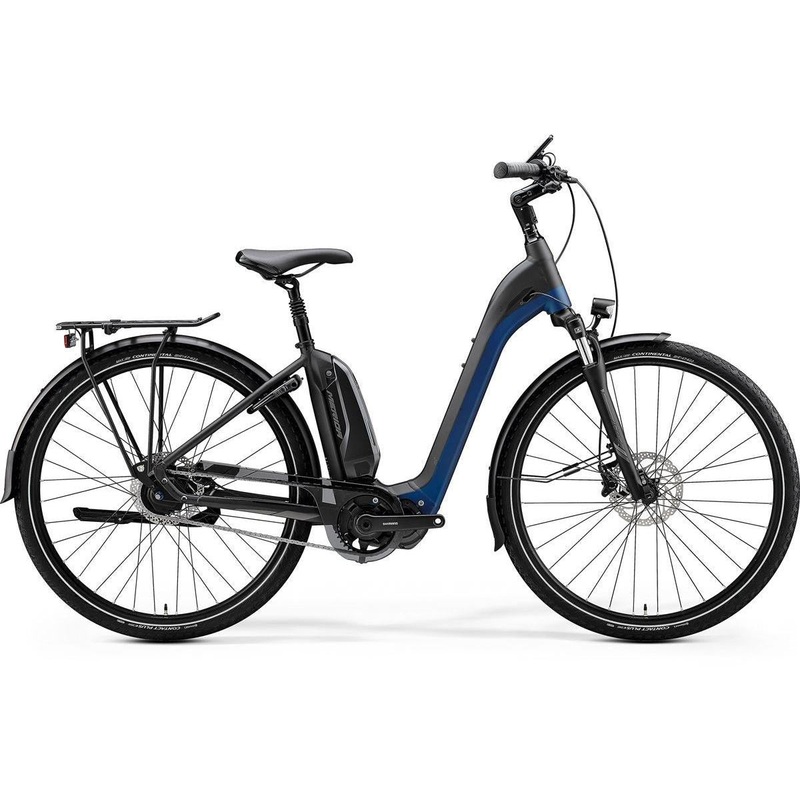 Merida eSpresso CIty 700 EQ Electric Hybrid Bike Matt Black/Blue (2020)