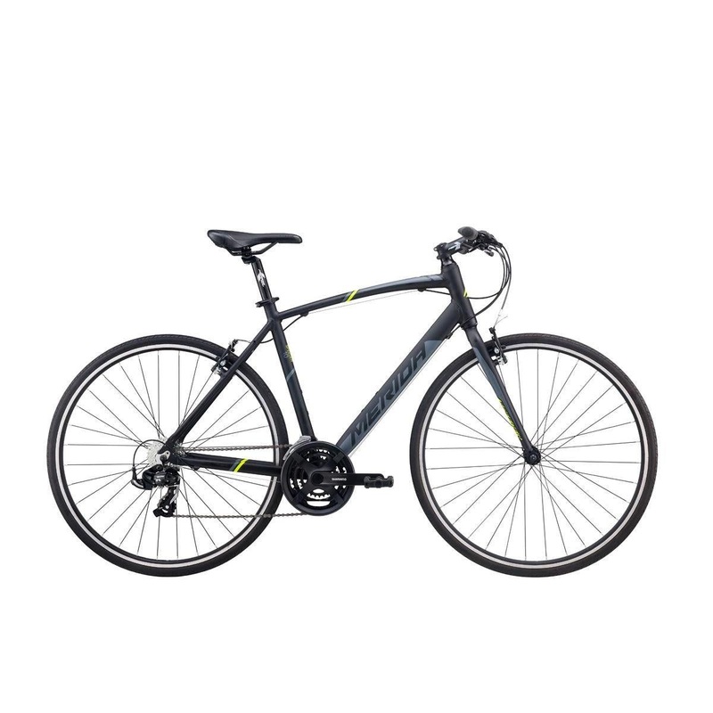 Merida Speeder 10 V Flat Bar Road Bike Black/Yellow/Grey (2020)