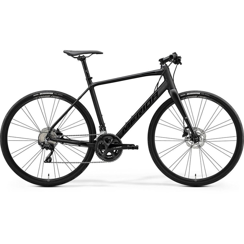 Merida Speeder 400 Flat Bar Road Bike Matt Black/Glossy Black (2020)