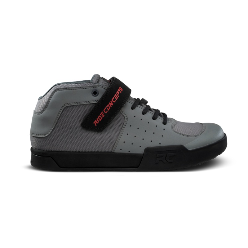 Ride Concepts Wildcat Flat Pedal Shoes Charcoal/Red