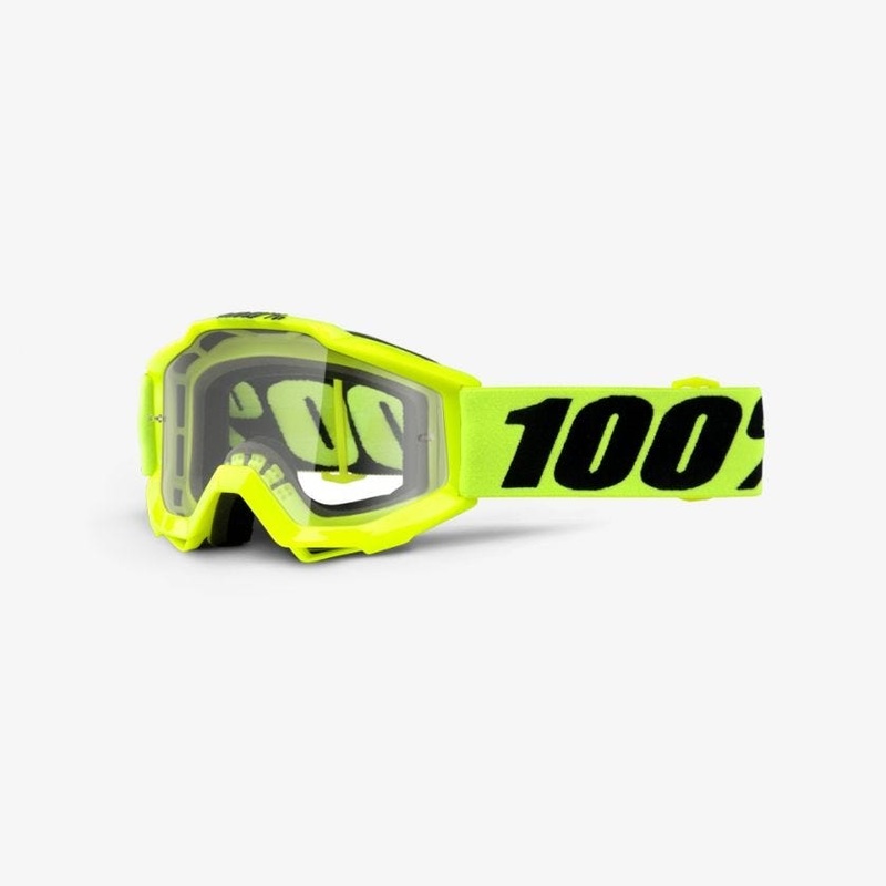 100% Accuri Goggles Fluo Yellow – Clear Lens
