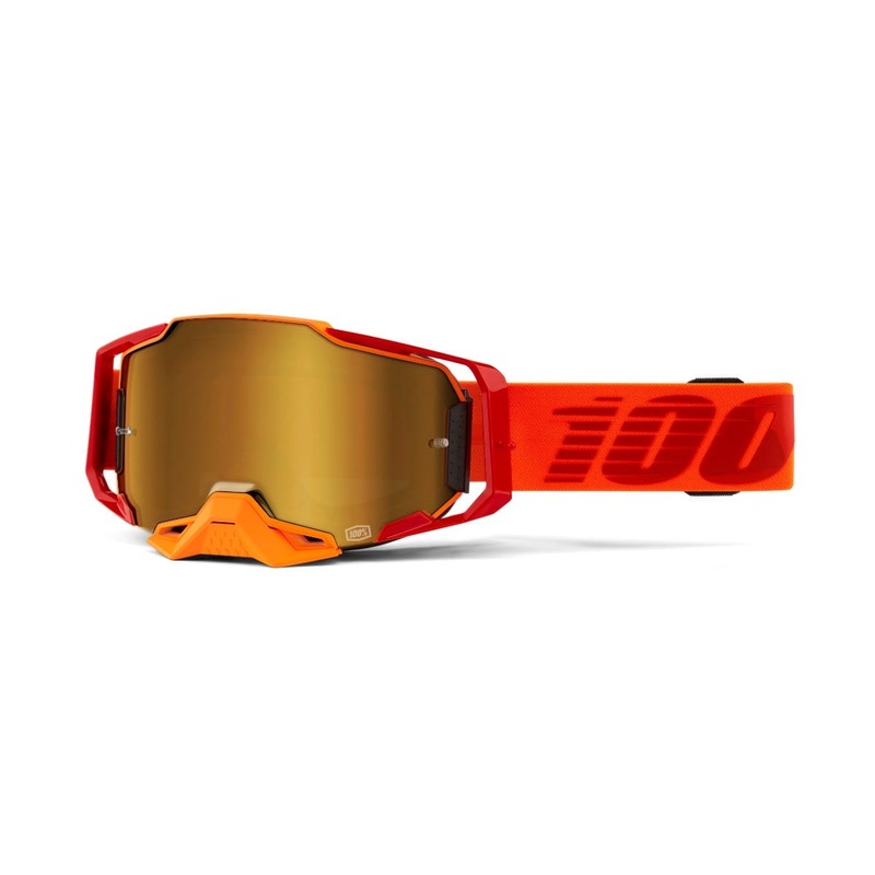 100% Armega Goggles Litkit – True Gold Mirror Lens