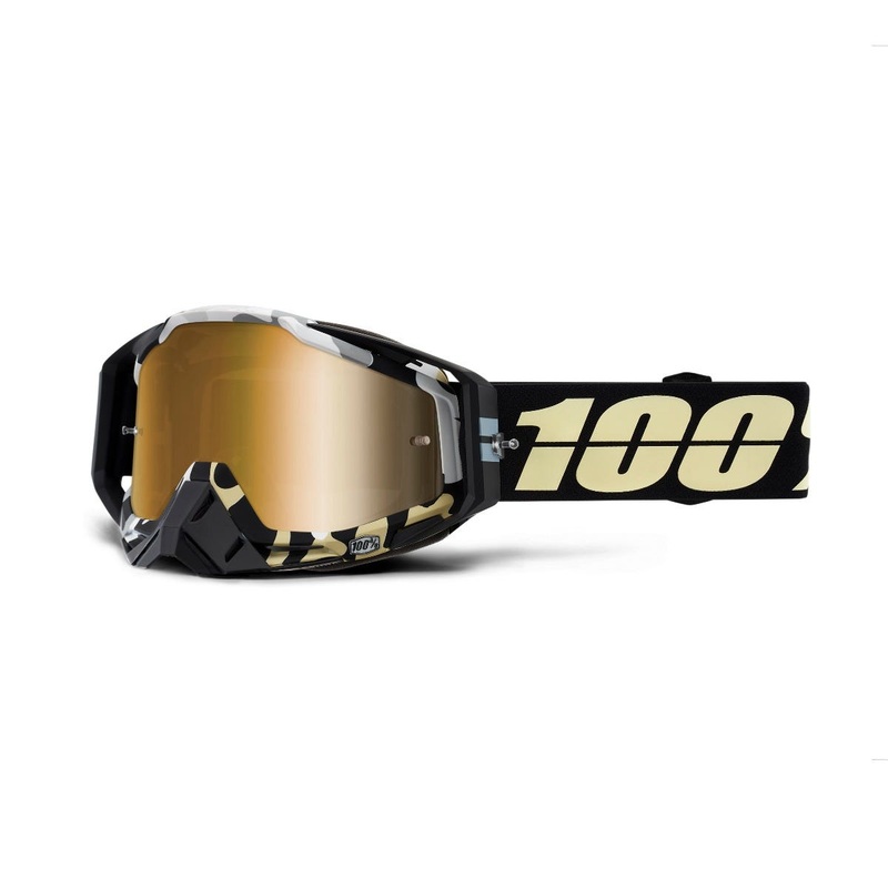 100% Racecraft Goggles Ergoflash – Mirror True Gold Lens