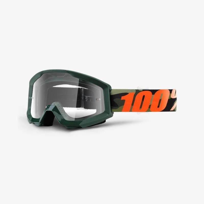 100% Strata Goggles Huntsitan – Clear Lens
