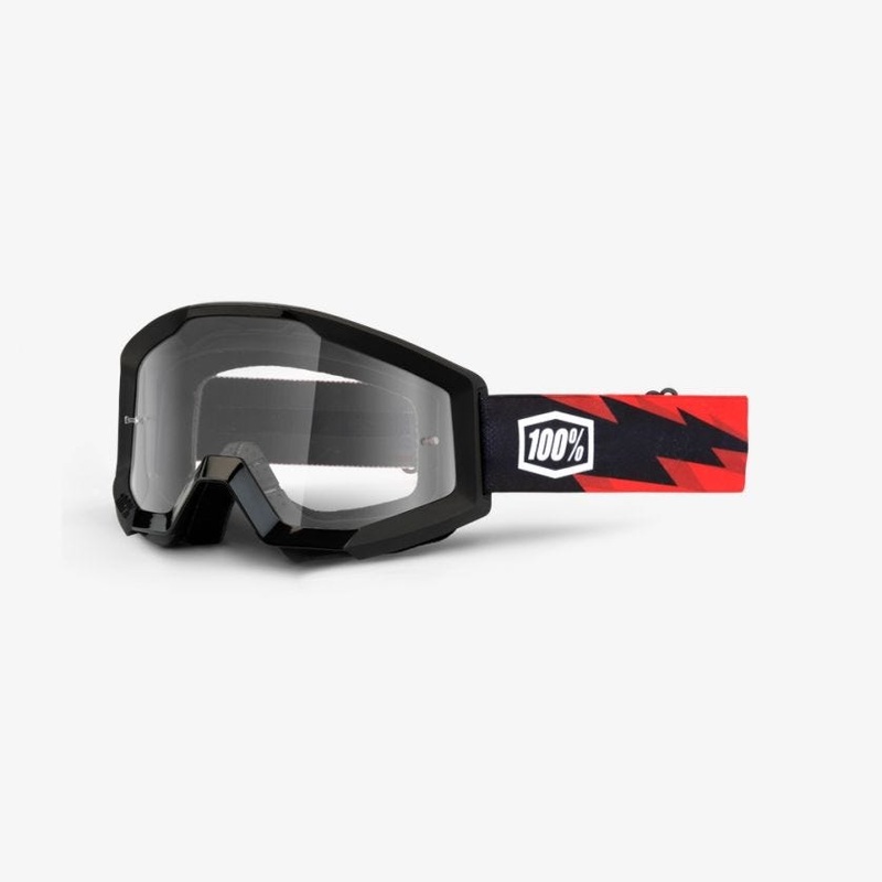 100% Strata Goggles Slash – Clear Lens