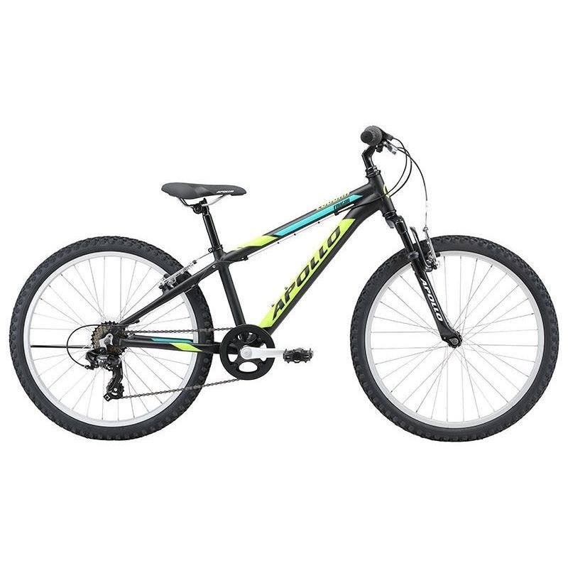 Apollo Cougar 24 Kids Bike Matt Black/Lime (2020)