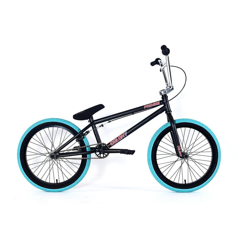 Colony Premise 20.75in BMX Bike Matte Metal Black/Teal (2018)