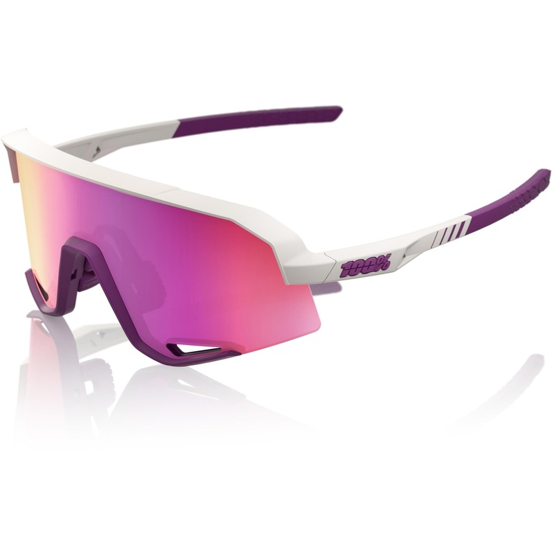 100% Slendale Sunglasses Matte Chalk – Purple Mirror Lens