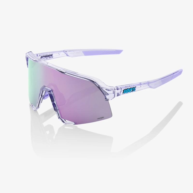 100% S3 Sunglasses Translucent Lavender with HiPER Lavender Mirror Lens