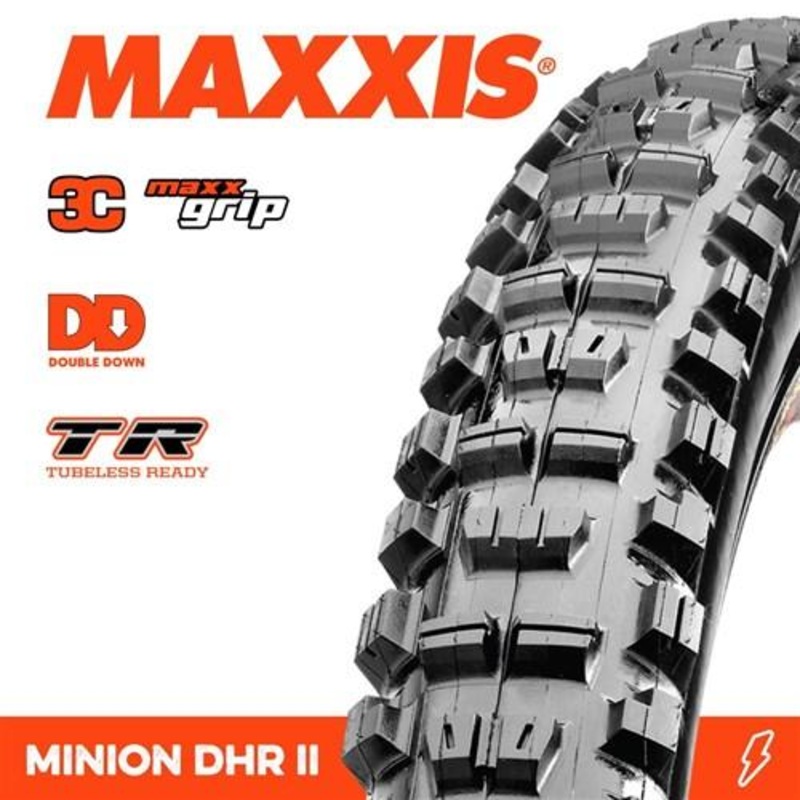 Maxxis Minion DHR II Folding MTB Tyre 2x120TPI 27.5 X 2.40” Black