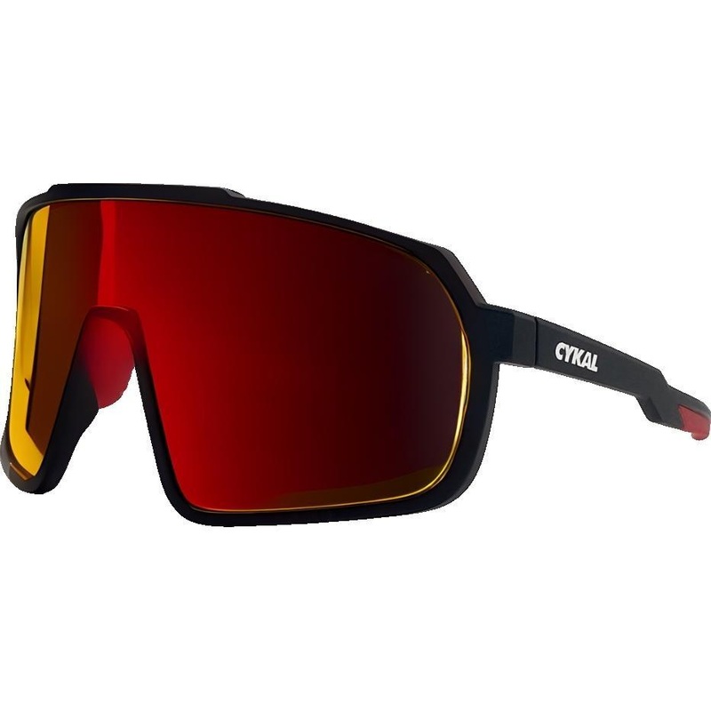 Cykal Descender Sunglasses Matte Black – Red Flash Lens