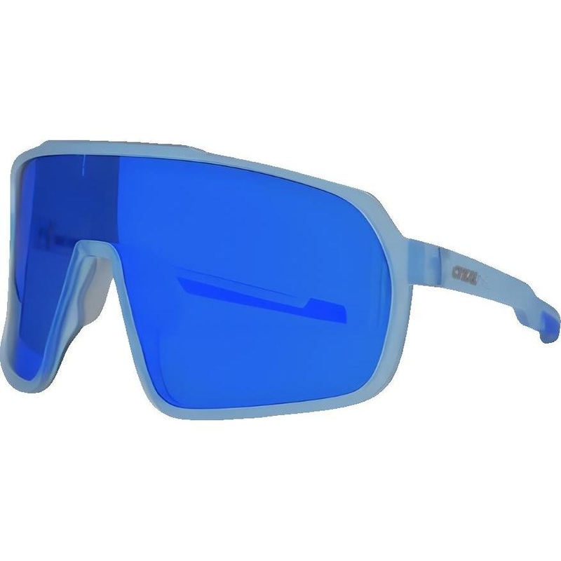 Cykal Descender Sunglasses Matte Clear – Blue Flash Lens