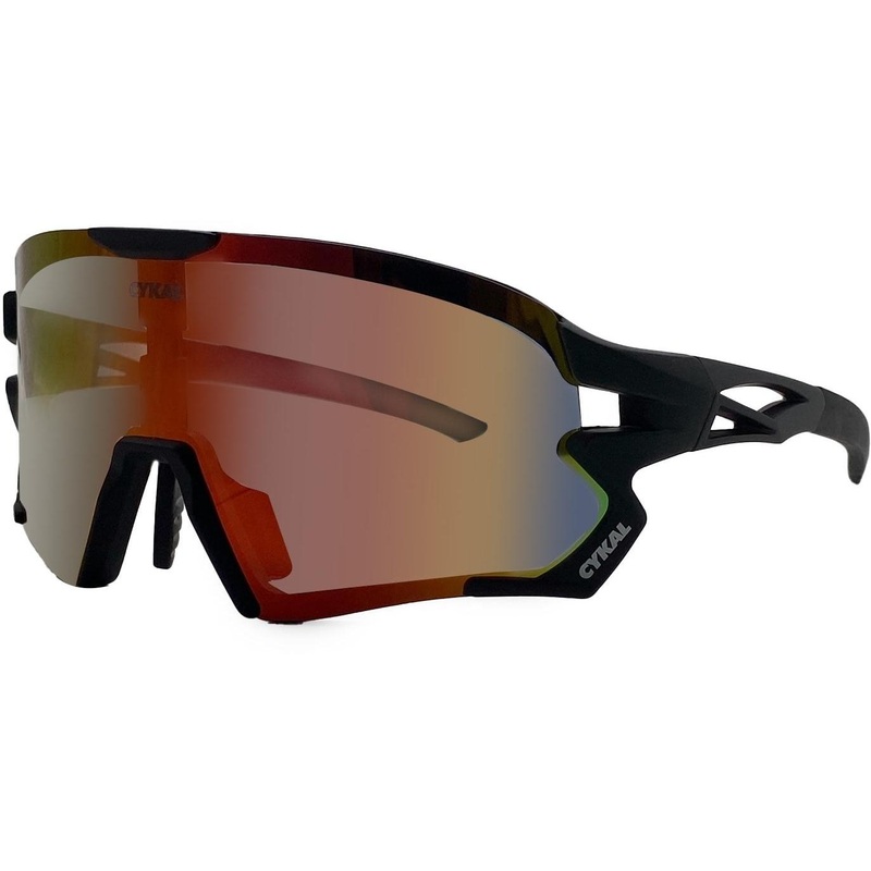 Cykal Hammer Sunglasses Matte Black – Red Flash Lens
