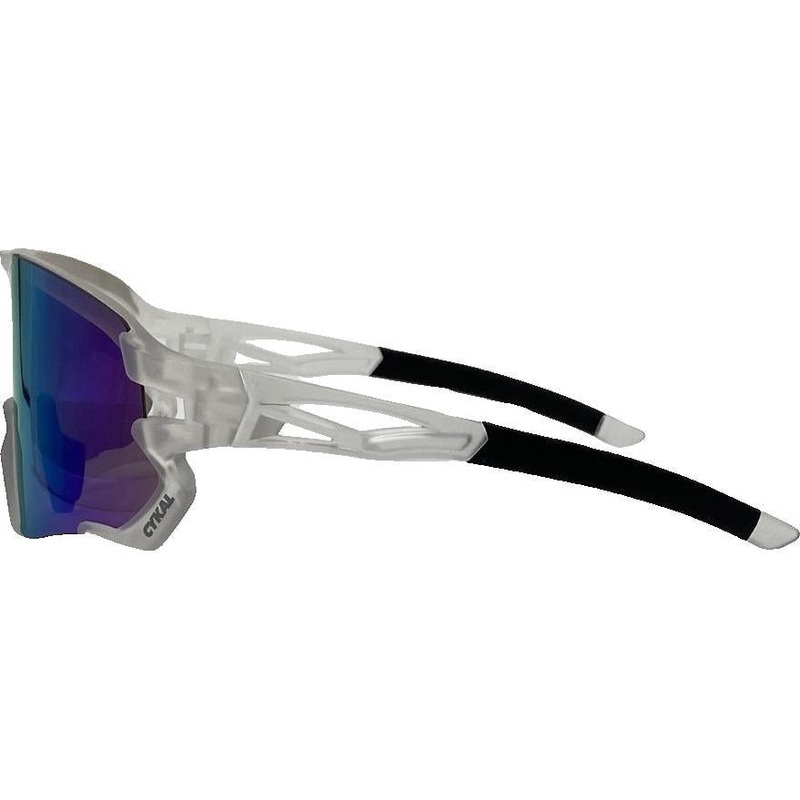 Cykal Hammer Sunglasses Matte Clear – Blue Flash Lens