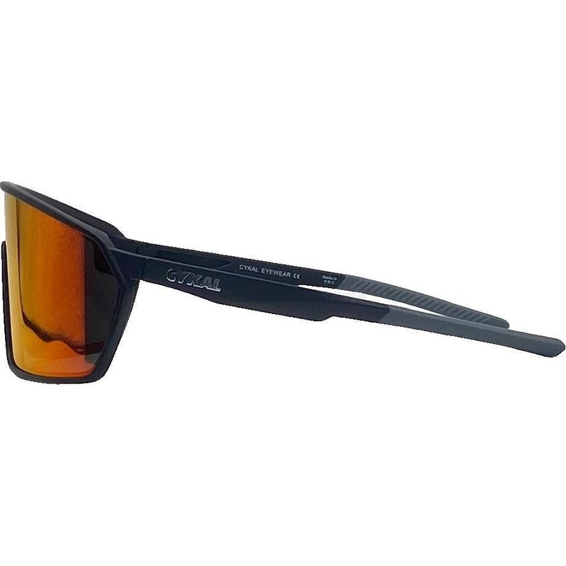 Cykal Handle Bar Sunglasses Matte Black – Red Flash Lens