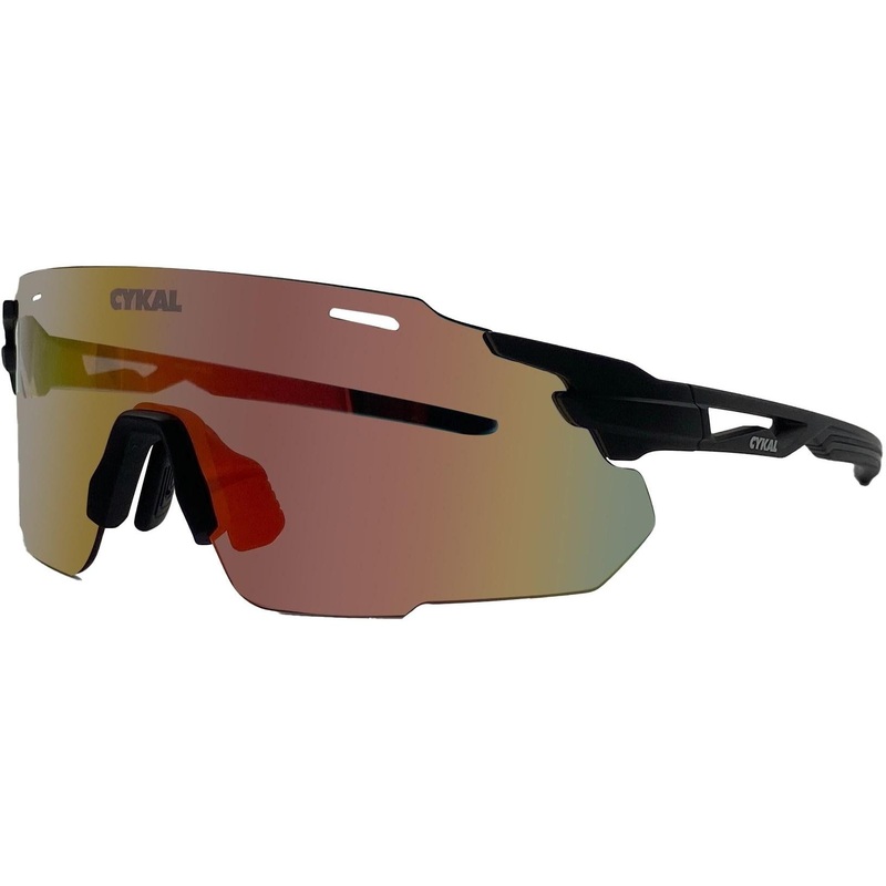 Cykal Kick Sunglasses Matte Black – Red Flash Lens