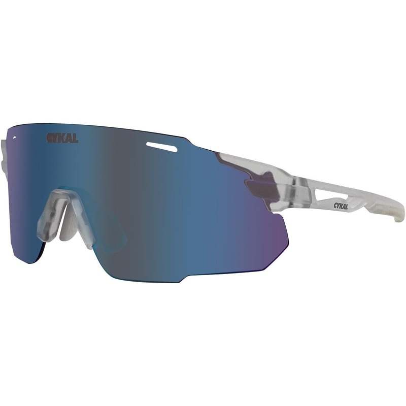 Cykal Kick Sunglasses Matte Clear – Blue Flash Lens