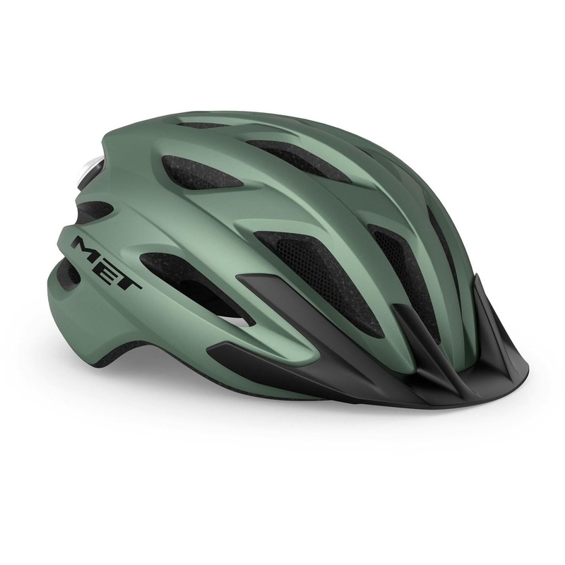 MET Crossover Helmet Sage/Matt with LIGHT