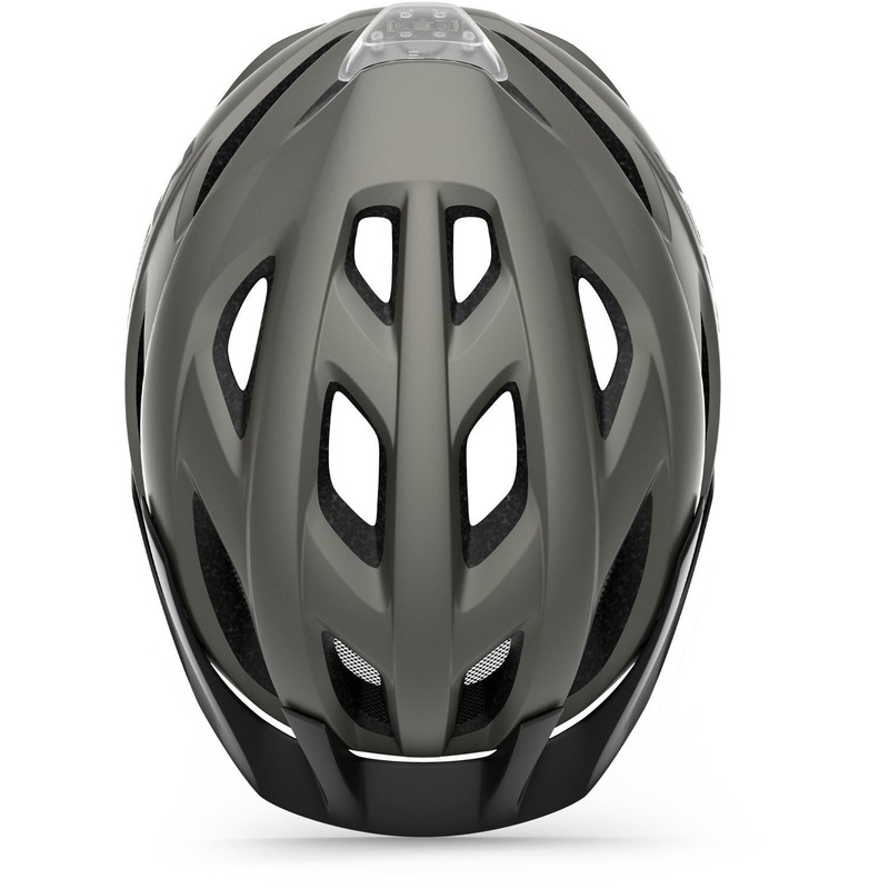 MET Crossover Helmet Titanium/Matt XL with LIGHT