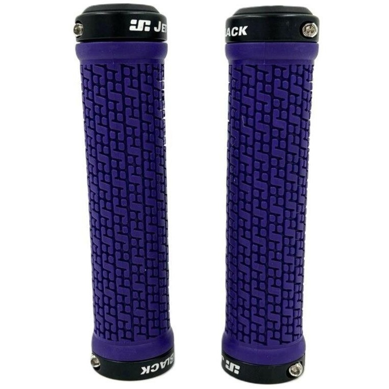 JetBlack Pin Lock On Grips Purple/Black Rings