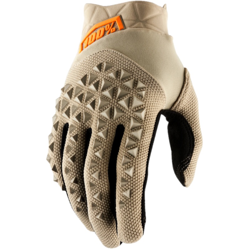 100% Airmatic Full Finger Gloves Sand SM