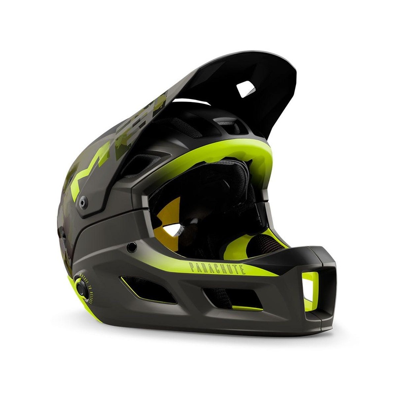 MET Parachute MCR Fullface Helmet Camo/Lime Green SM