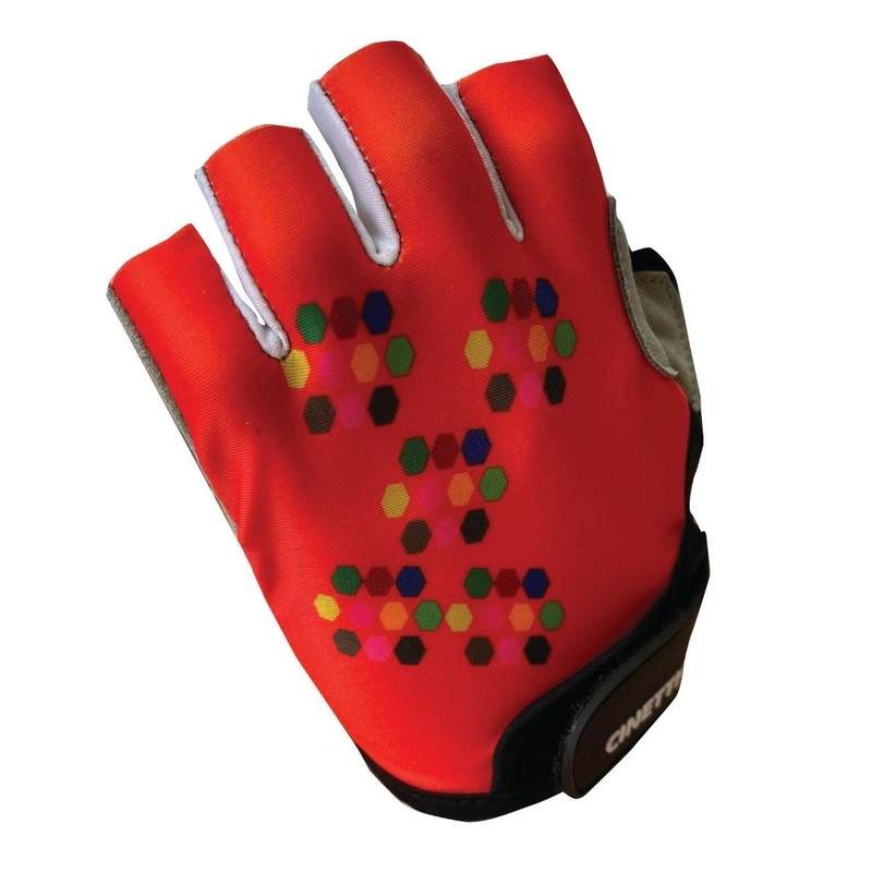 Cinettica Munch Youth Short Finger Gloves Coloured Hex Red SM