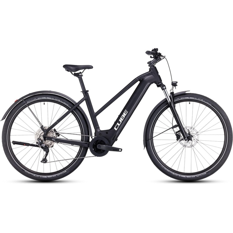 Cube Nuride Hybrid Pro 500 All-Road Trapeze Electric Hybrid Bike Black Metal SM