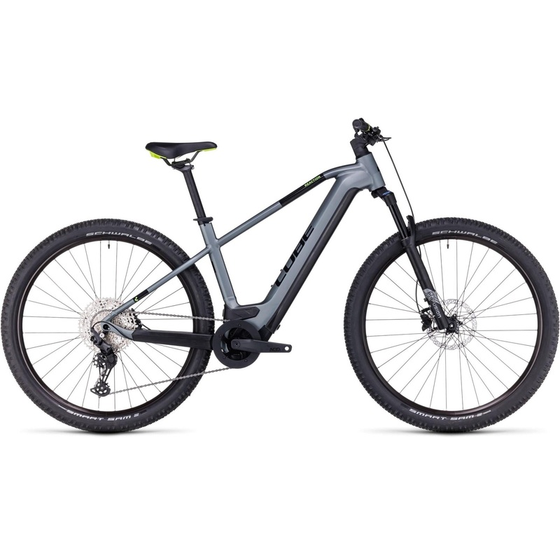 Cube Reaction Hybrid Pro 500 Electric Hardtail Mountain Bike Flash Grey ‘n’ Green SM