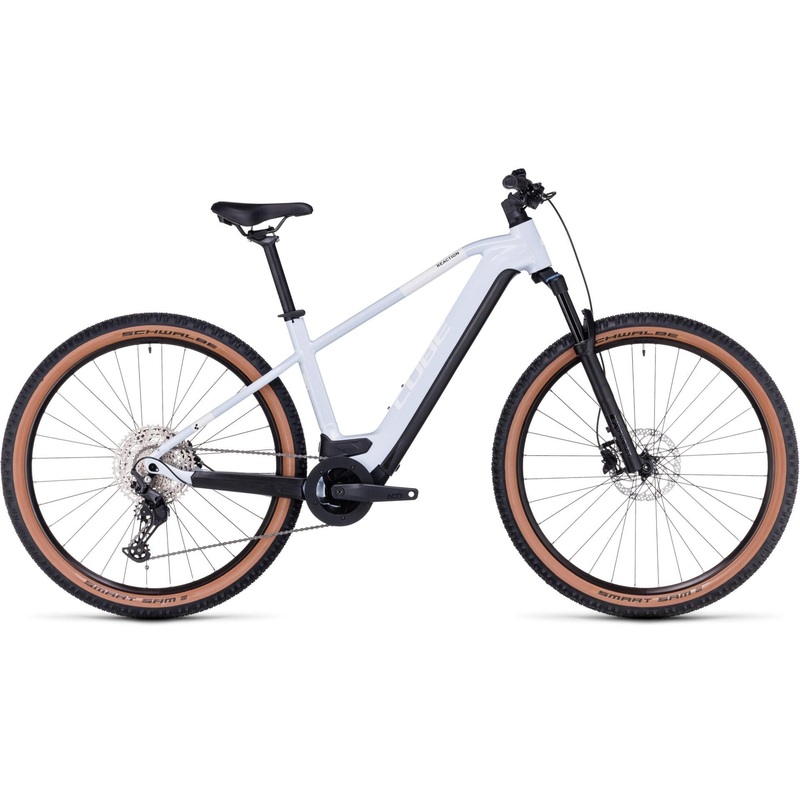 Cube Reaction Hybrid Pro 500 Electric Hardtail Mountain Bike Flash White ‘n’ Black SM