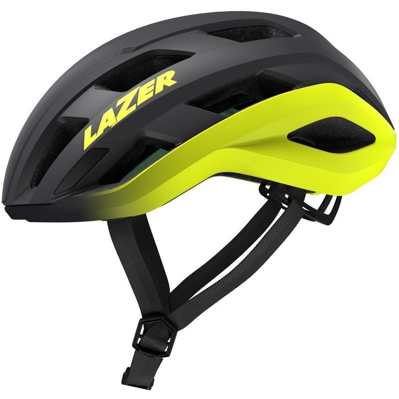 Lazer Strada Kineticore Road Helmet Matte Dark Grey/Flash Yellow SM