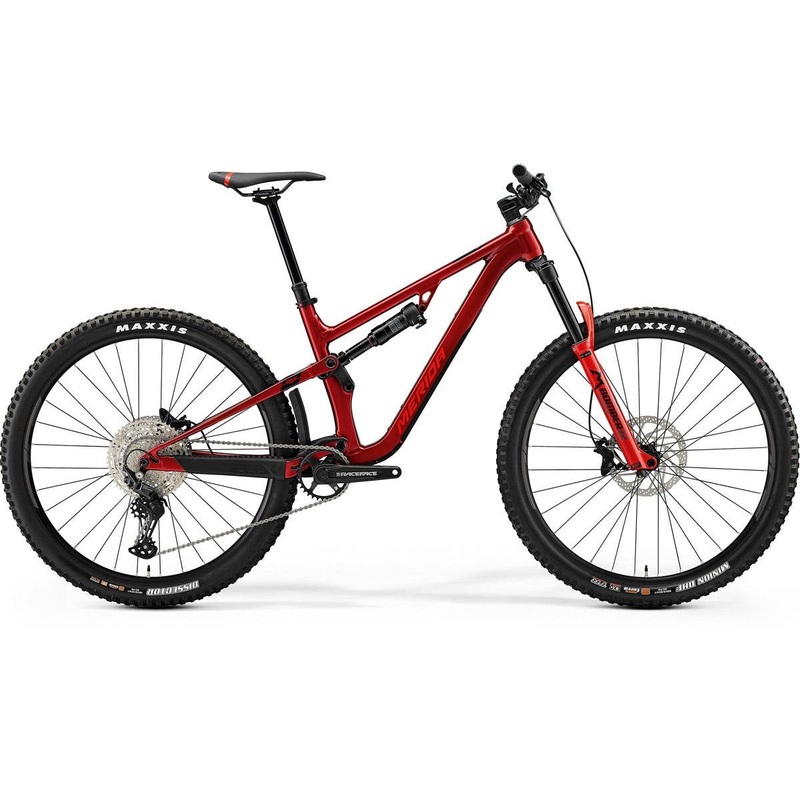 Merida One-Forty 500 Dual Suspension Mountain Bike Dark Strawberry/Red/Blk XS