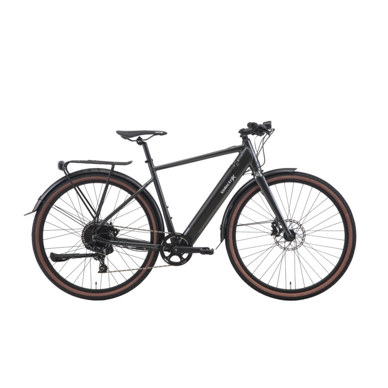 VelectriX Stray Flat Bar Electric Hybrid Bike Basalt SM
