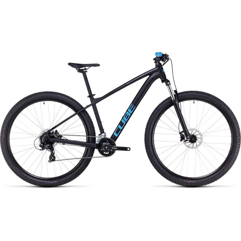 Cube Aim Hardtail Mountain Bike Black/Blue XS